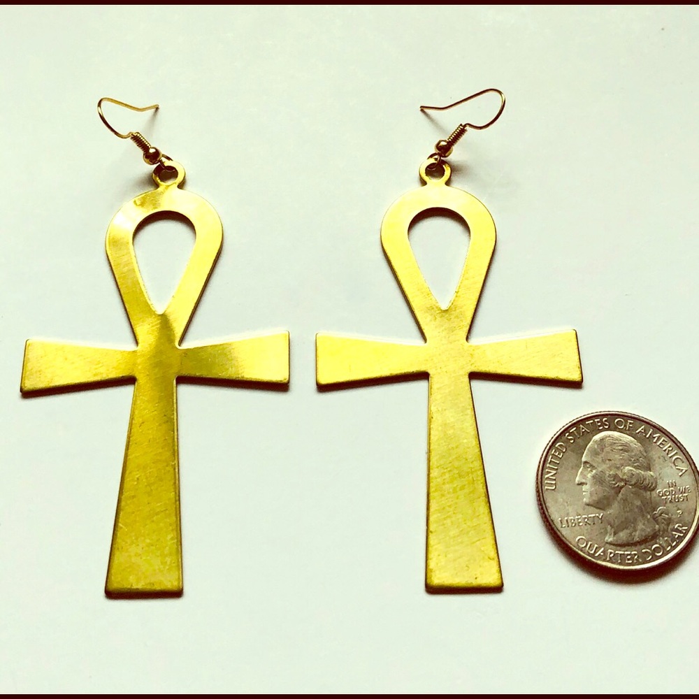 Egyptian Ankh Earrings (Large)